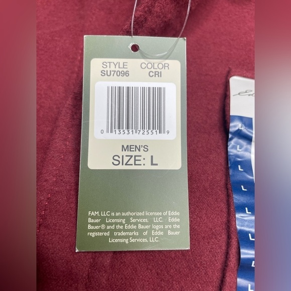 NWT Eddie Bauer Cotton Button Down Long Sleeve Shirt Size Large - Picture 3 of 8